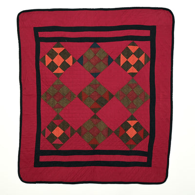 Hole in Barn Door Ohio Amish Crib Quilt