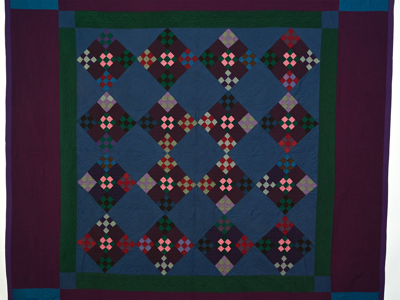 Lancaster Amish Double Nine Patch Quilt