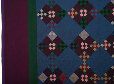 Lancaster Amish Double Nine Patch Quilt