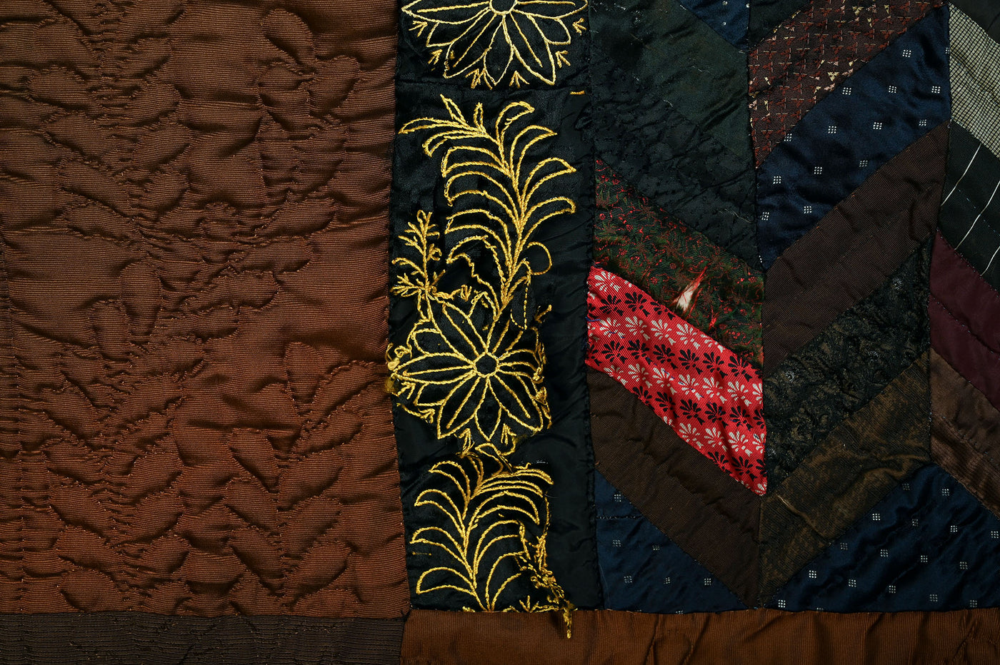 Quaker Herringbone Quilt Dated 1894