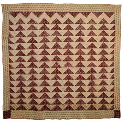Flying Geese Quilt: Circa 1830 - Stella Rubin Antiques