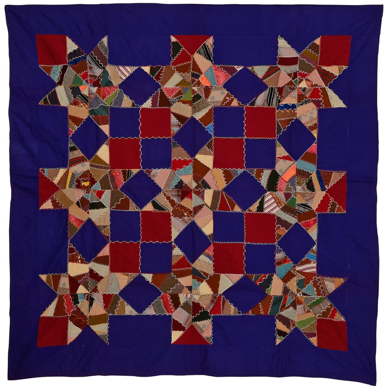 Purple Mennonite Touching Stars quilt #1283210 with touching stars pattern.