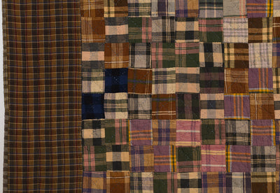 Plaid One Patch Quilt: Circa 1920; Pennsylvania
