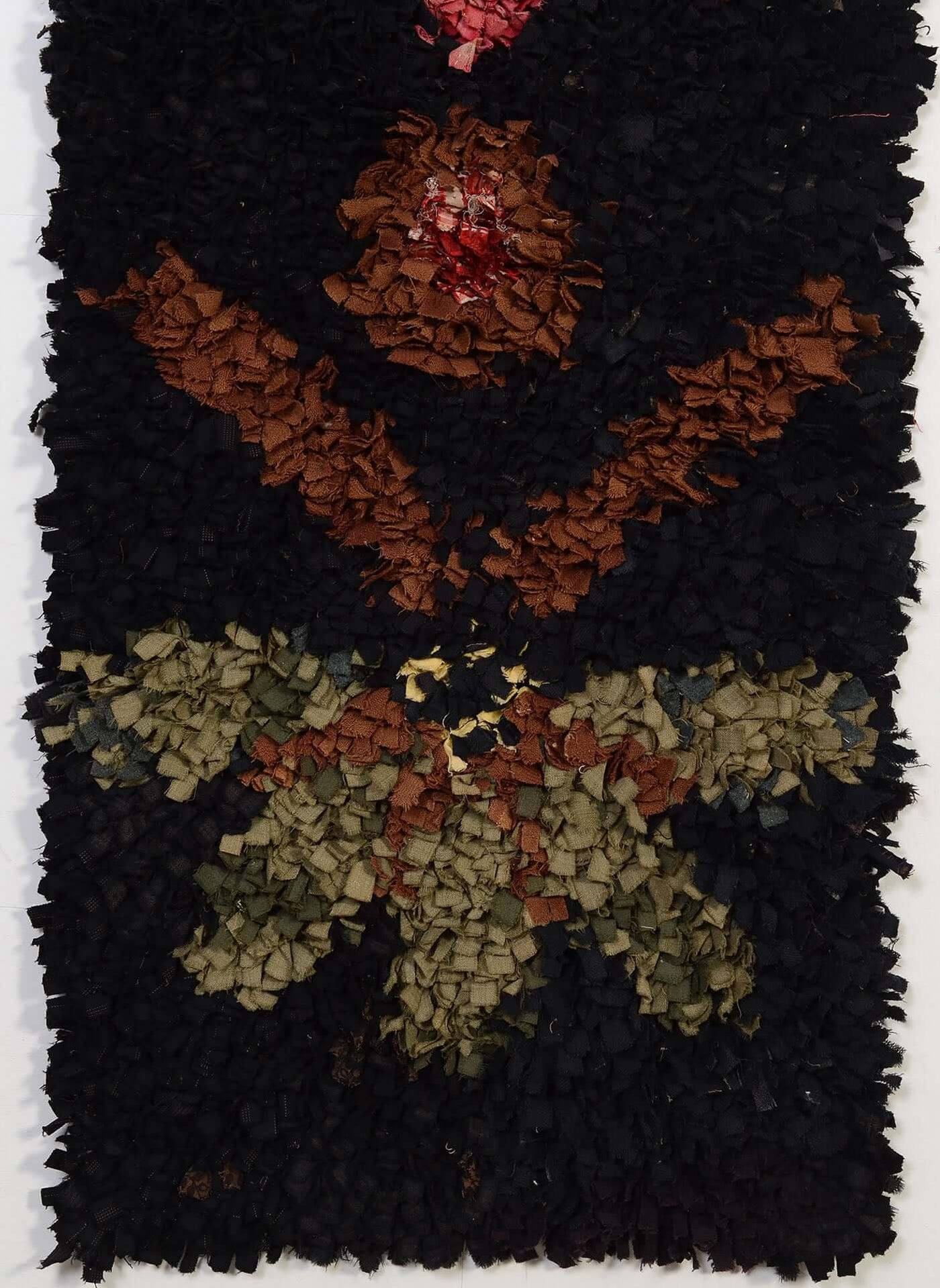 Abstract Floral Rug: Circa 1900; Pennsylvania