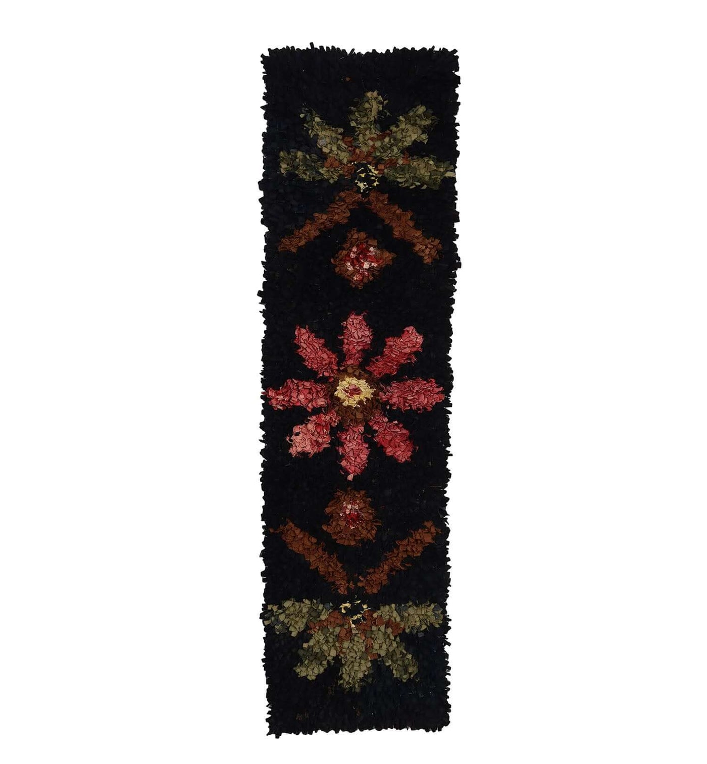 Abstract Floral Rug: Circa 1900; Pennsylvania