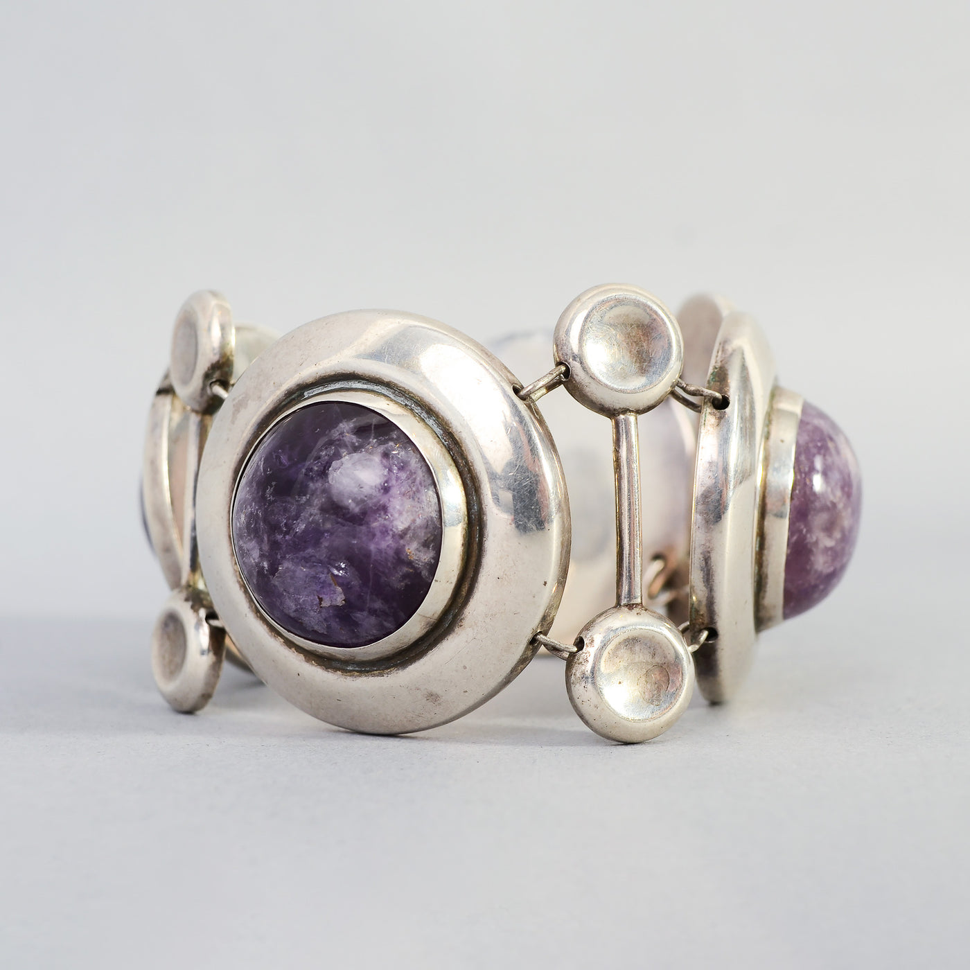 Silver and Amethyst bracelet by Fred Davis #1404090