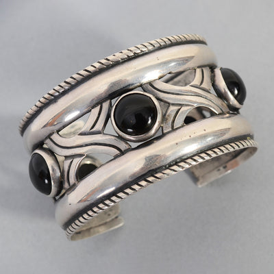 Hector Aguilar Sterling Silver and Onyx bracelet.