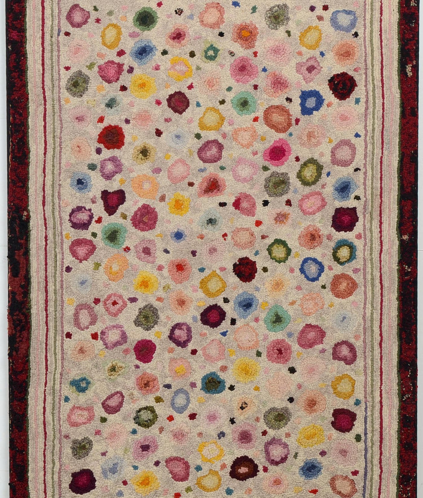 Cat's Paw Hooked Rug: Circa 1920