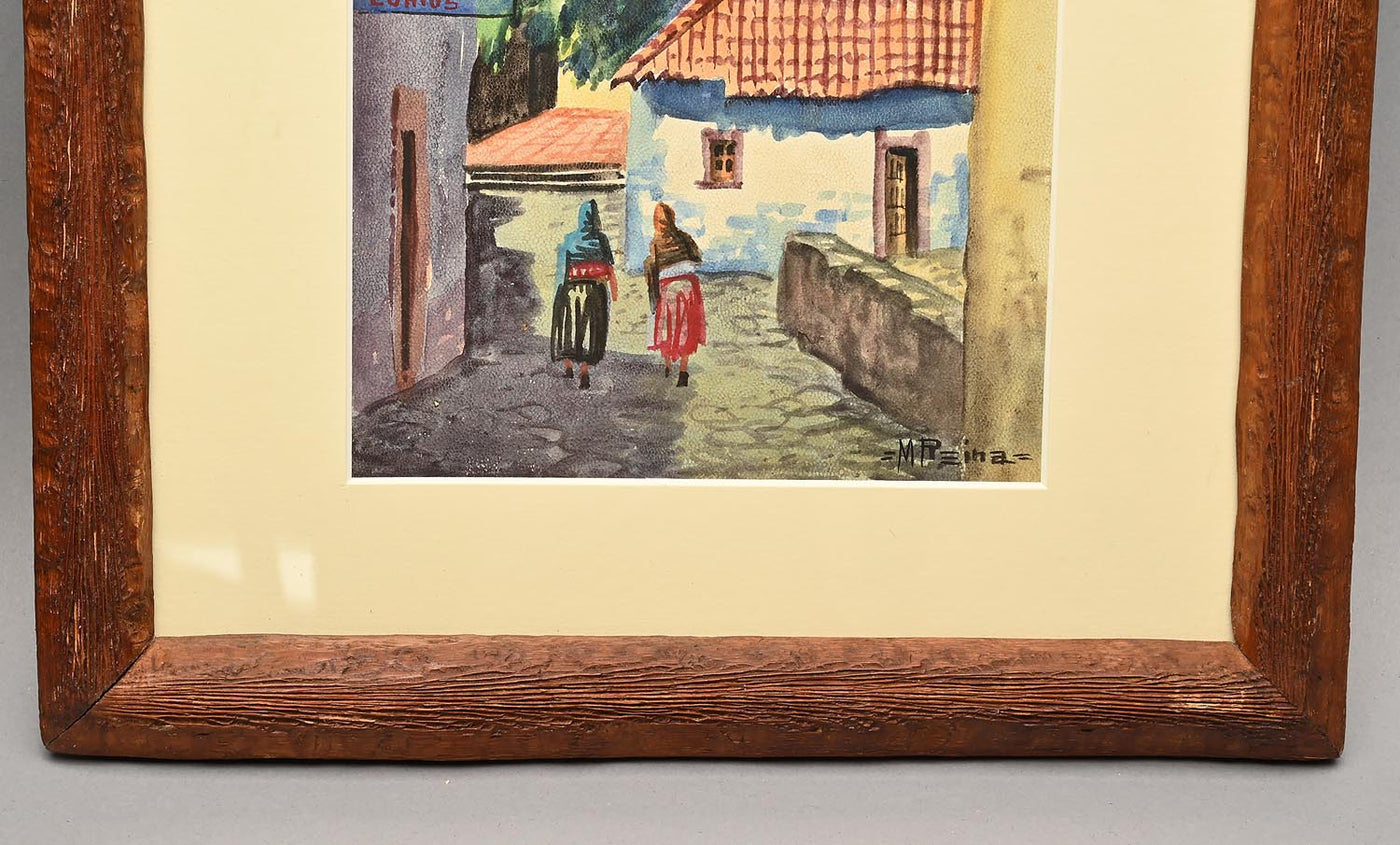 1454166-framed-watercolors-of-taxco-mexico-from-1950-picture1-bottom