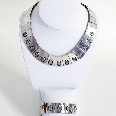 Antonio Pineda Moonstone Necklace & Bracelet Set