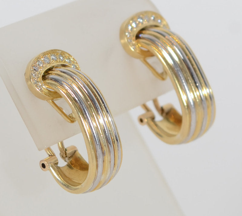 Cartier Pierced Earrings Diamant Legend de Damour XS B8301214 Diamond 750RG  | eBay