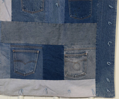 Denim Quilt with Jeans Pockets | Circa 1980