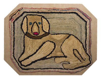 Dog Hooked Rug: Circa 1930; Virginia