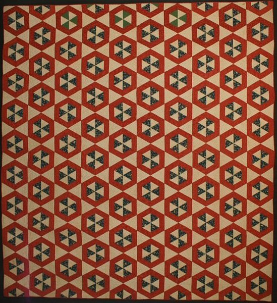 Double-Hexagons-Quilt-Circa-1860-Pennsylvania-506926-1