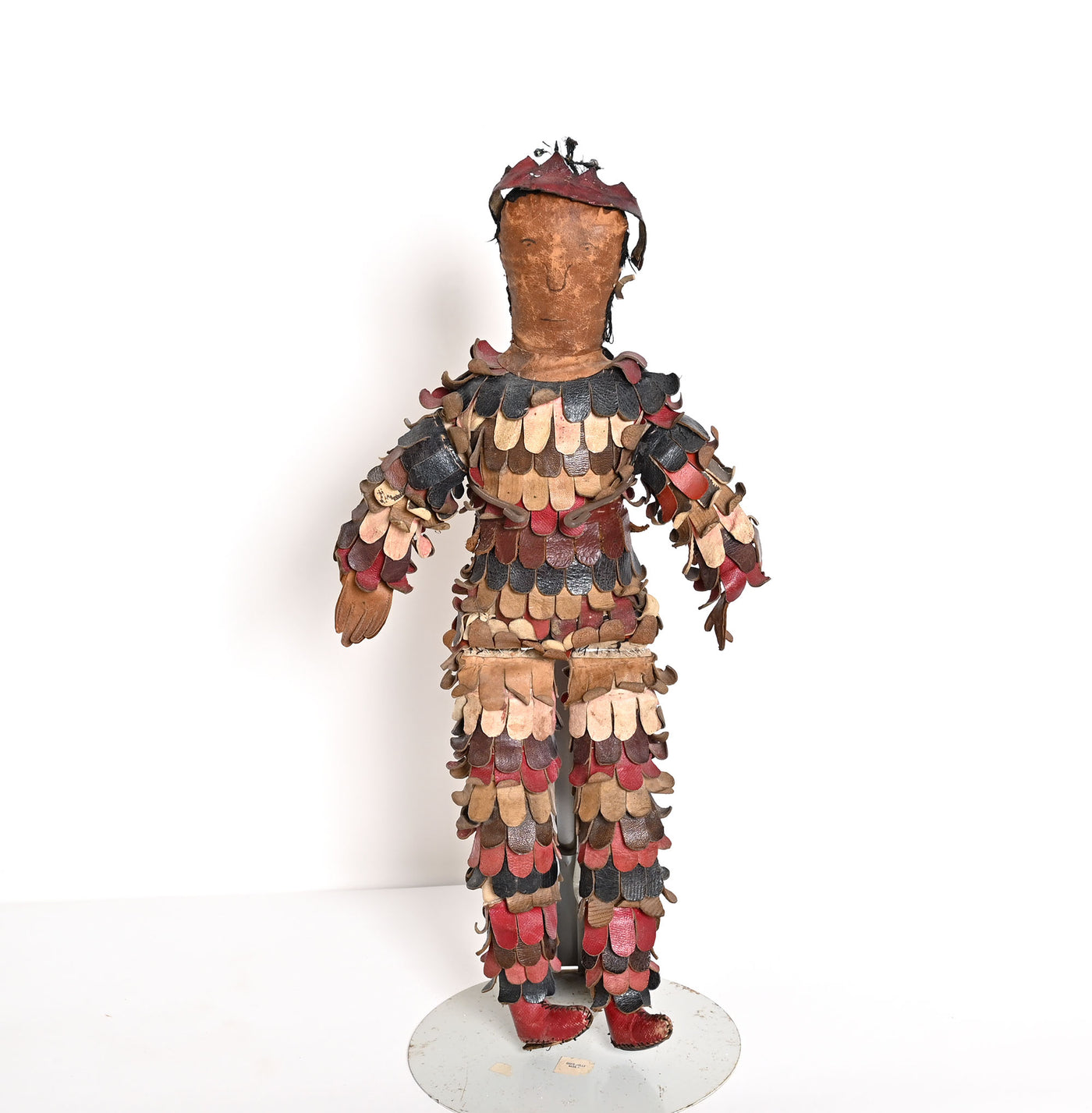 Unusual Leather Doll depicting Native American Woman