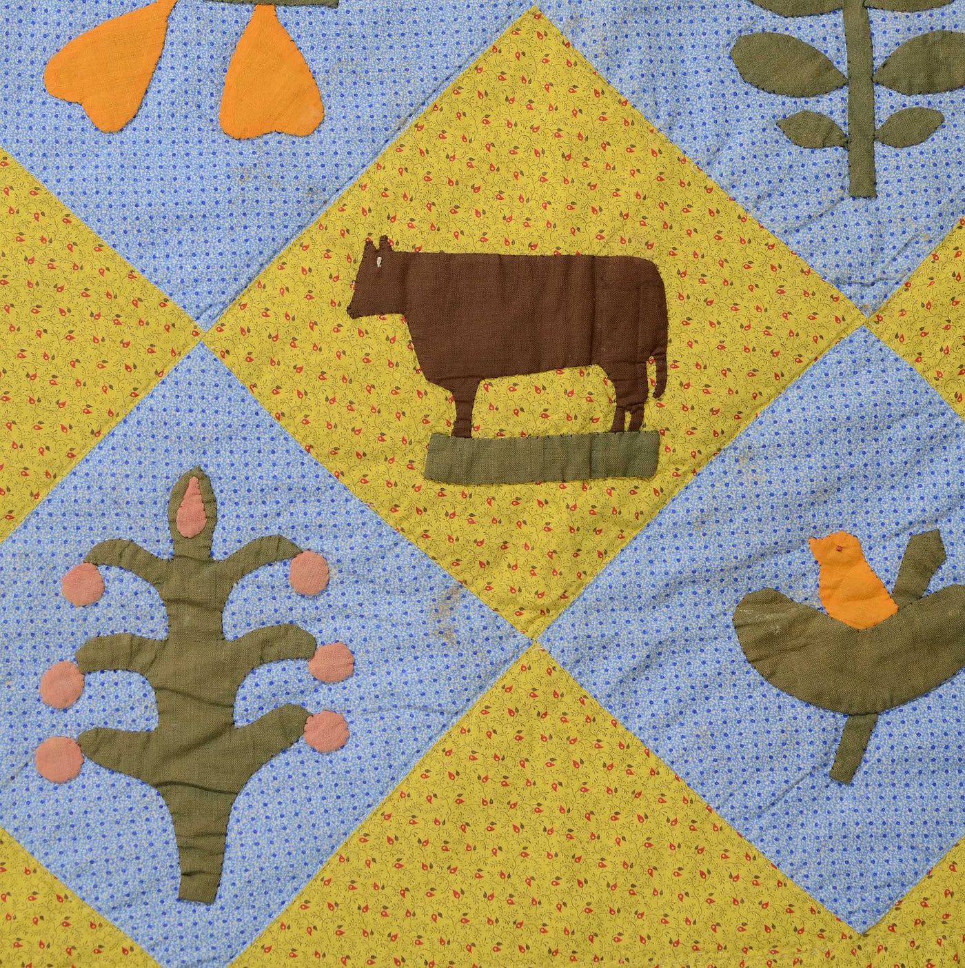 folky-sampler-quilt-1329766-cow-detail-7