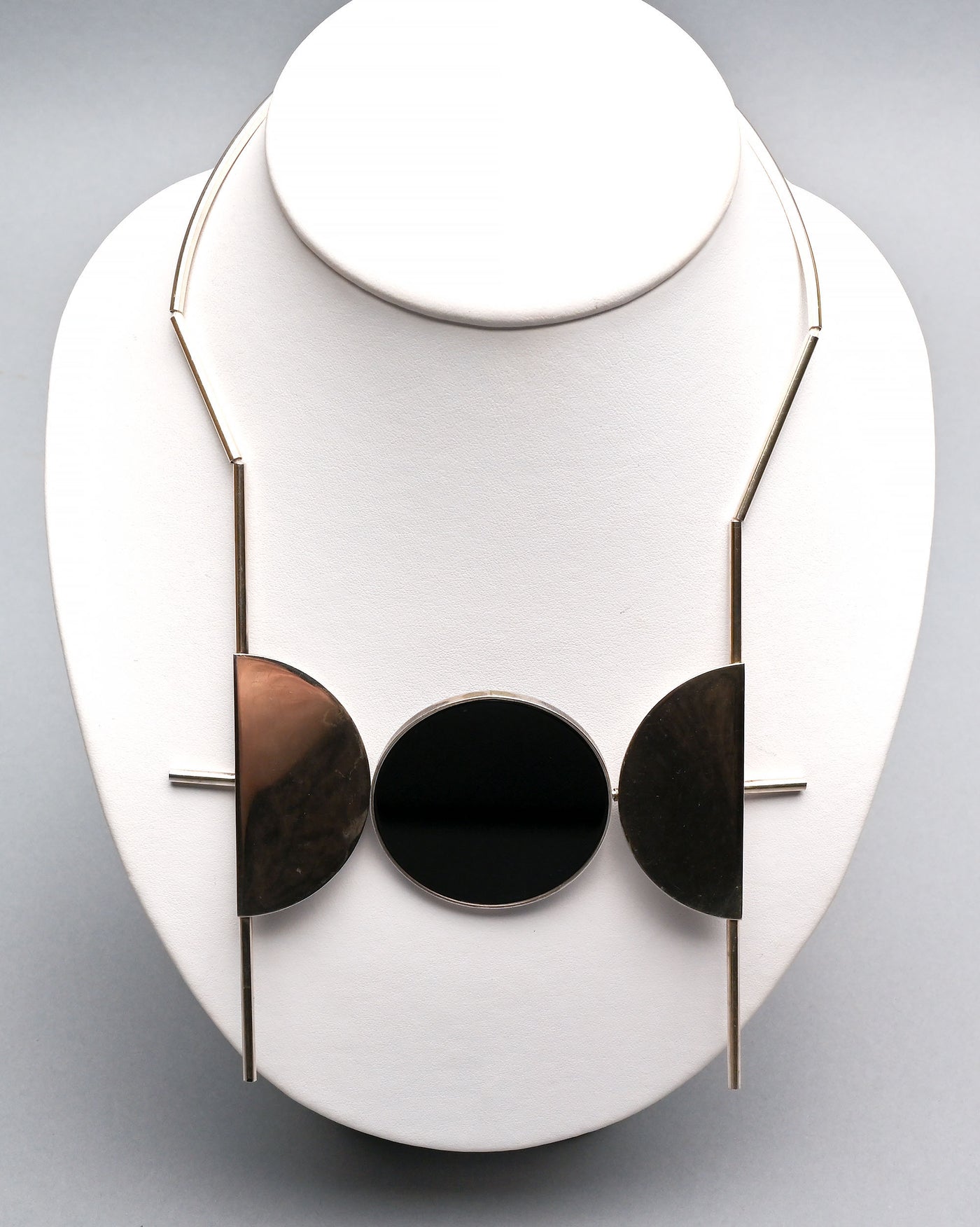 Betty Cooke Silver and Onyx Necklace