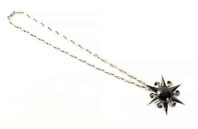 Antonio Pineda Starburst Necklace with Obsidian