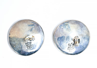 Mexican Sterling Silver Swirl Design Earrings