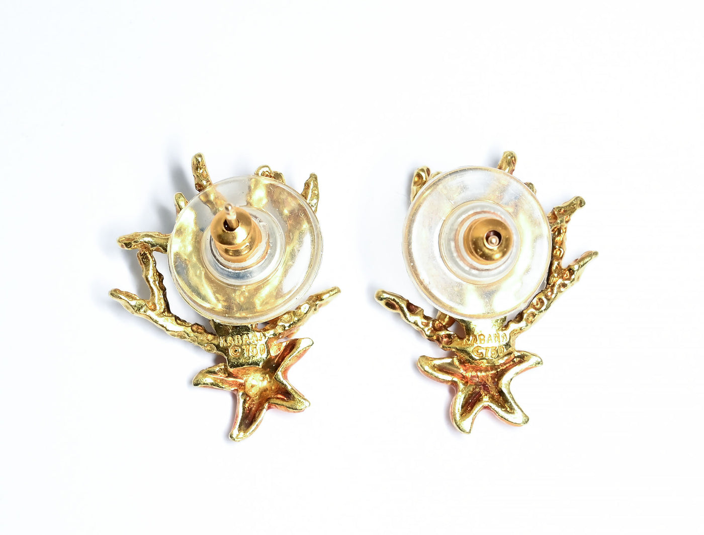 Enamel Shell, Coral and Starfish Earrings