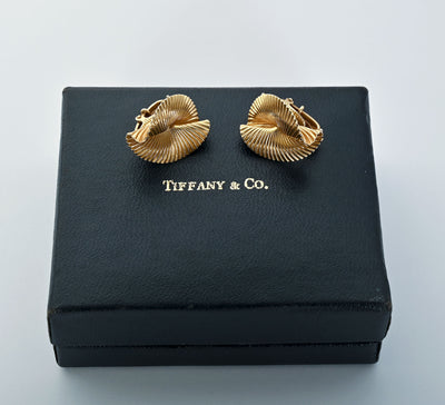 Tiffany and Co. Gold Foldover Earrings