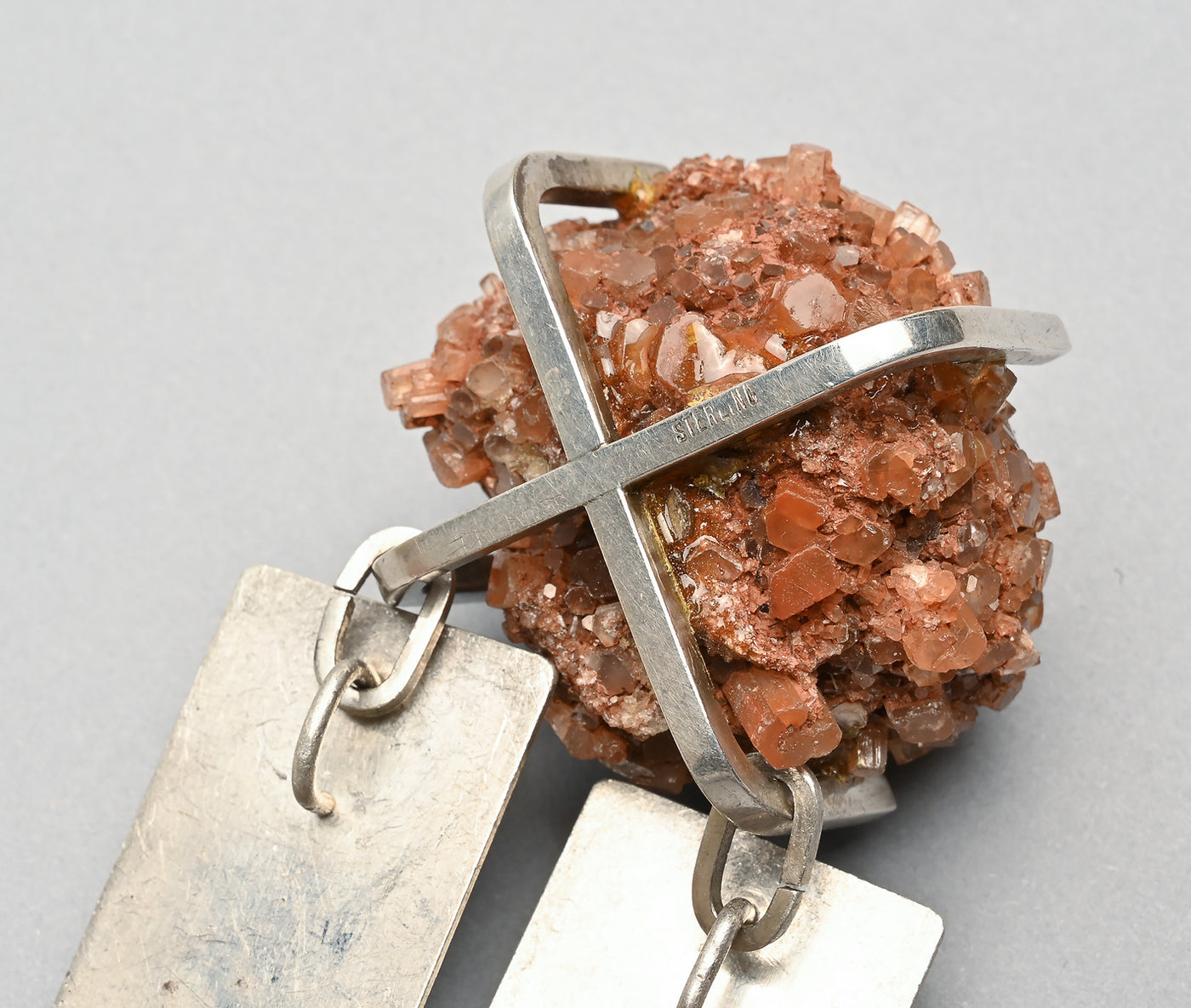 Betty Cooke Sterling Necklace with Aragonite Crystal