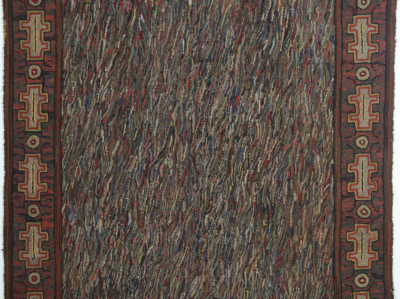 Large Abstract Hooked Rug: Circa 1930; Pennsylvania