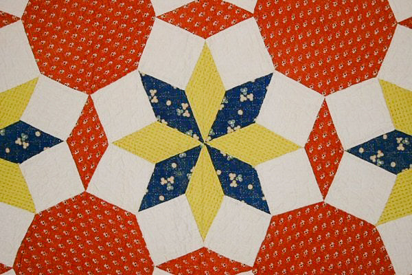Red and blue quilted star on item #471469