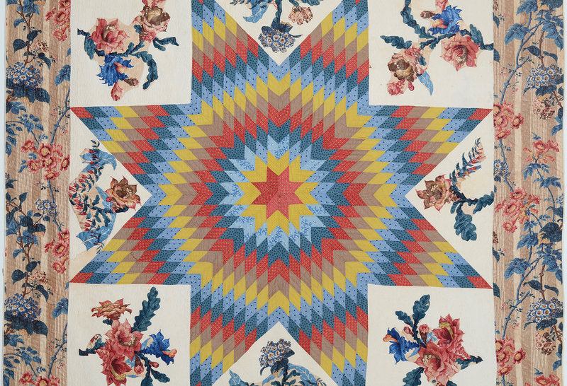 Lone-Star-Quilt-with-Broderie-Perse-Circa-1830-1307562-2