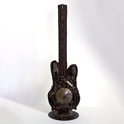 Antique metal guitar made from assembled parts item #986376 sold by Stella Rubin Antiques.