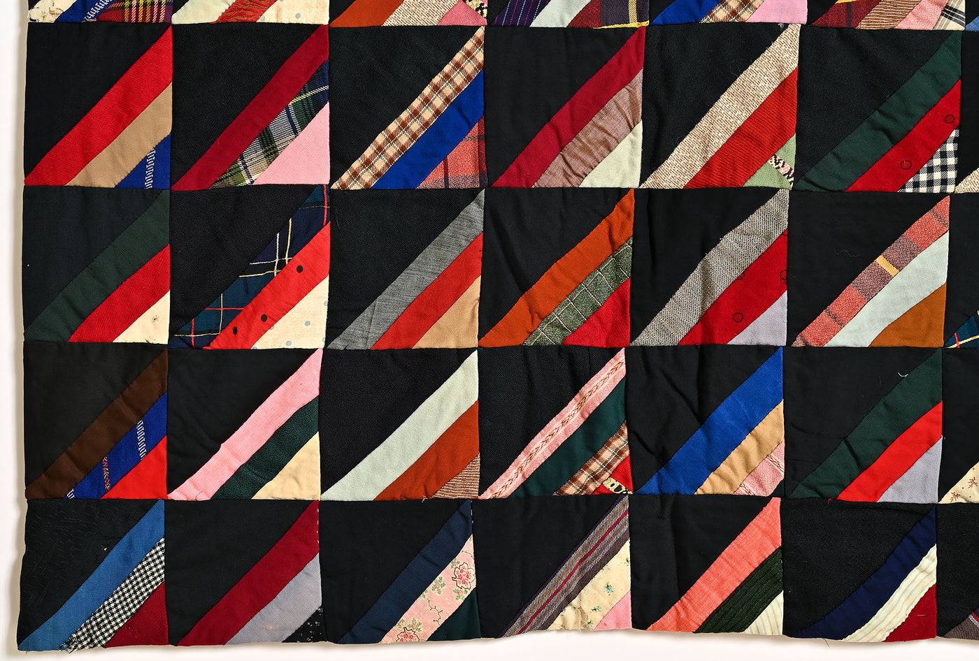 Mennonite Roman Stripe Quilt; Circa 1900; Pennsylvania