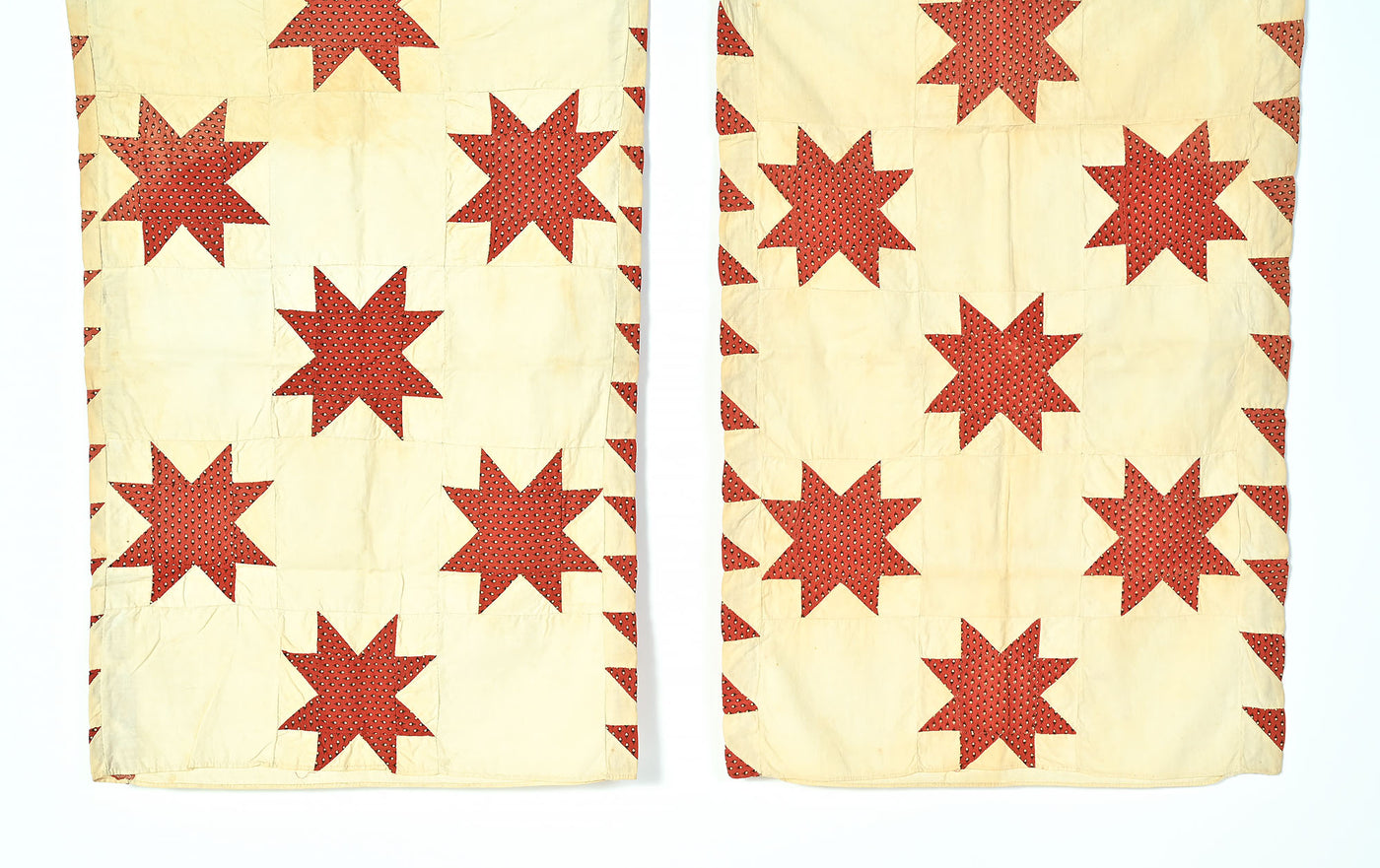 Pair of Evening Star Pieced Pillow Cases