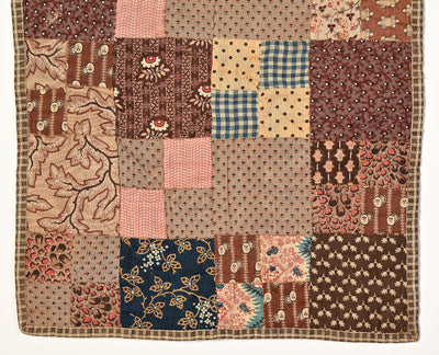 Four Patch Doll Quilt: Circa 1850