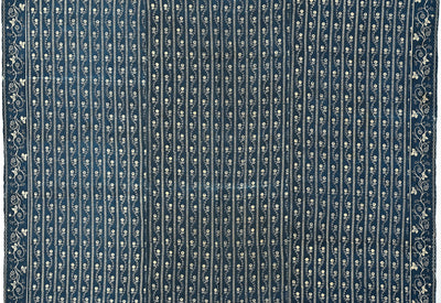 Blue Resist  Linen Coverlet: Circa 1800