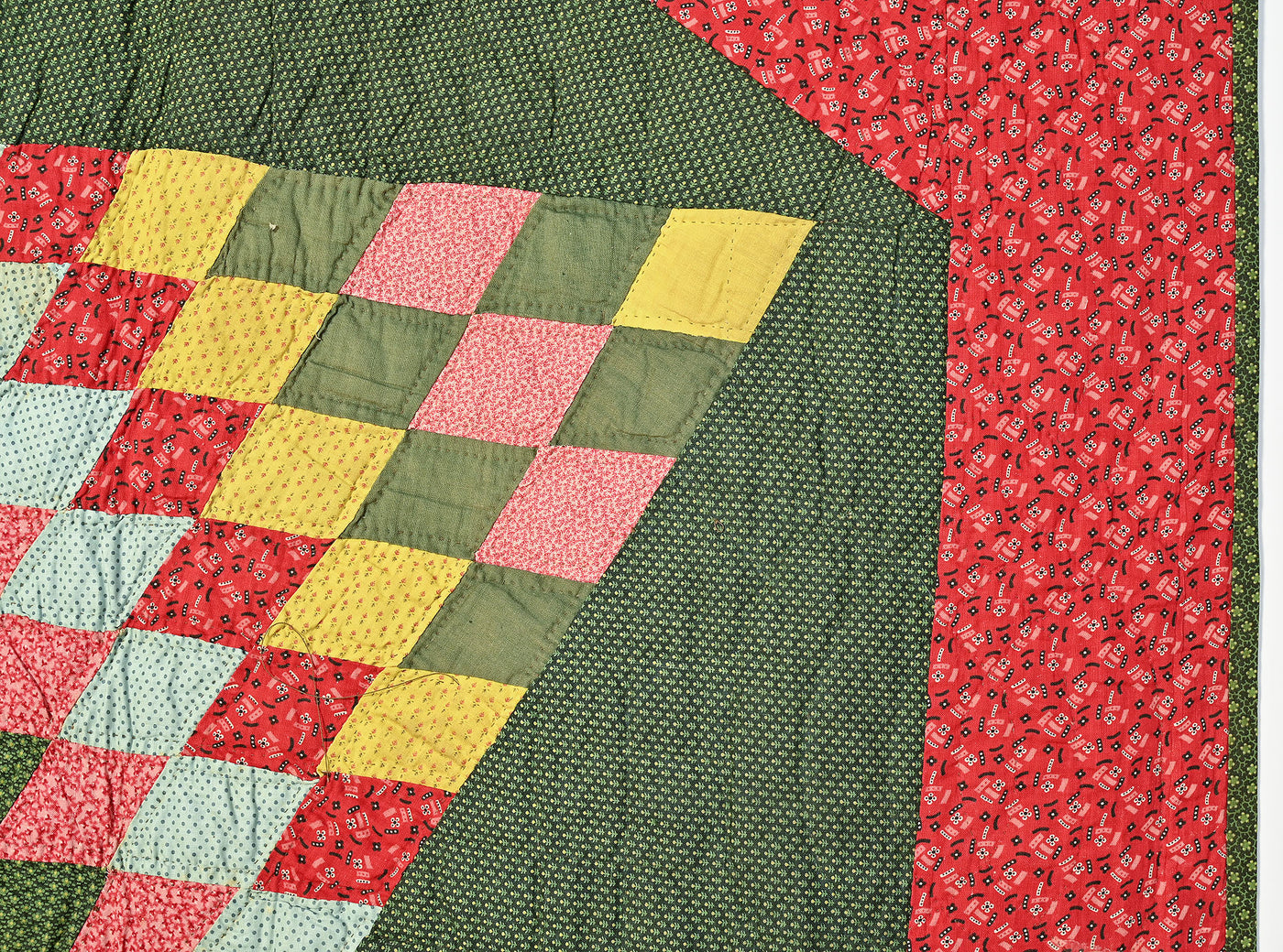 Six Point Star Antique Quilt: Circa 1880