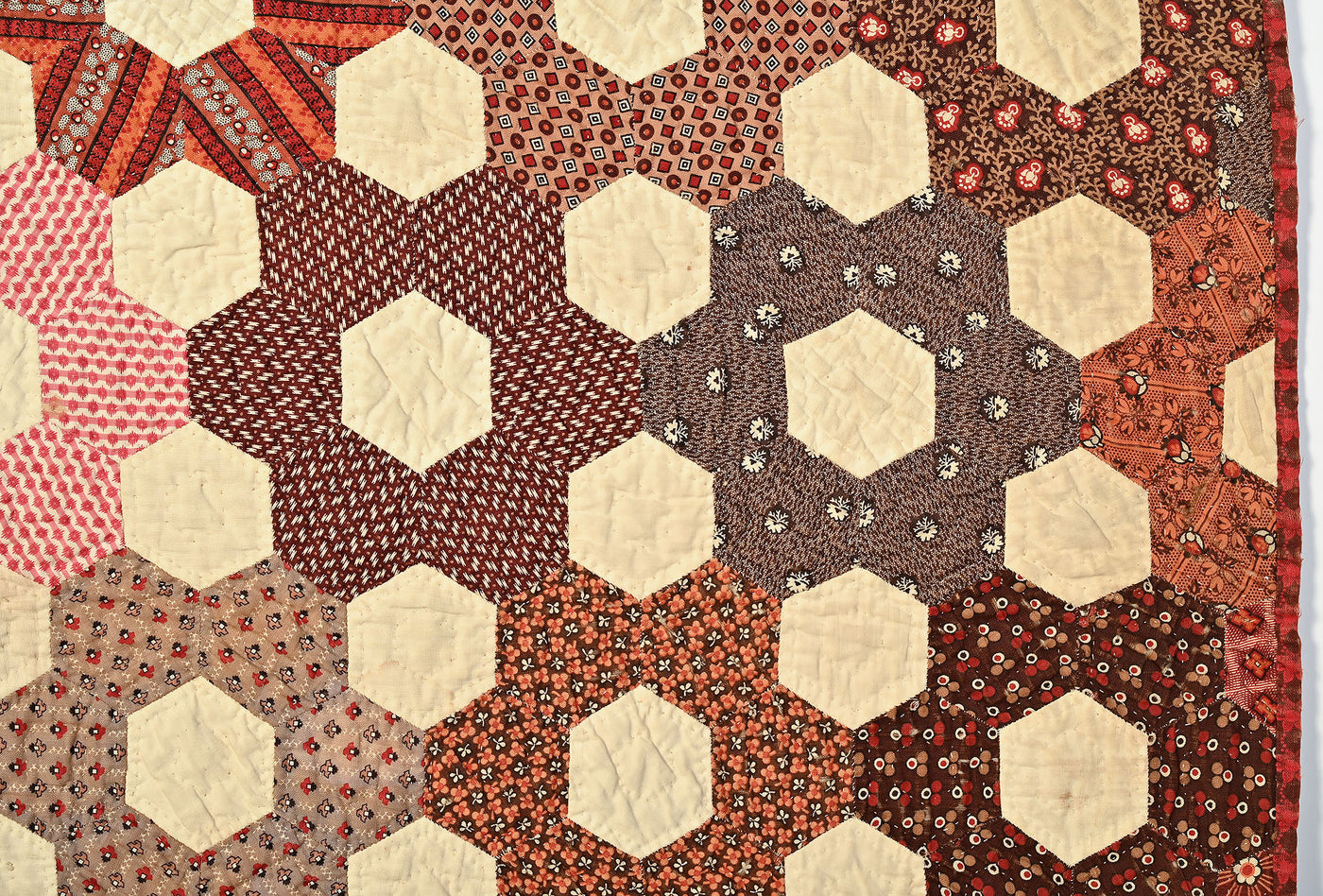 Honeycomb Quilt; Circa 1870's