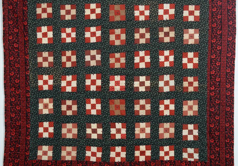 Reversible-One-Patch-and-Nine-Patch-Quilt-Circa-1880s-Maryland-1356060-3