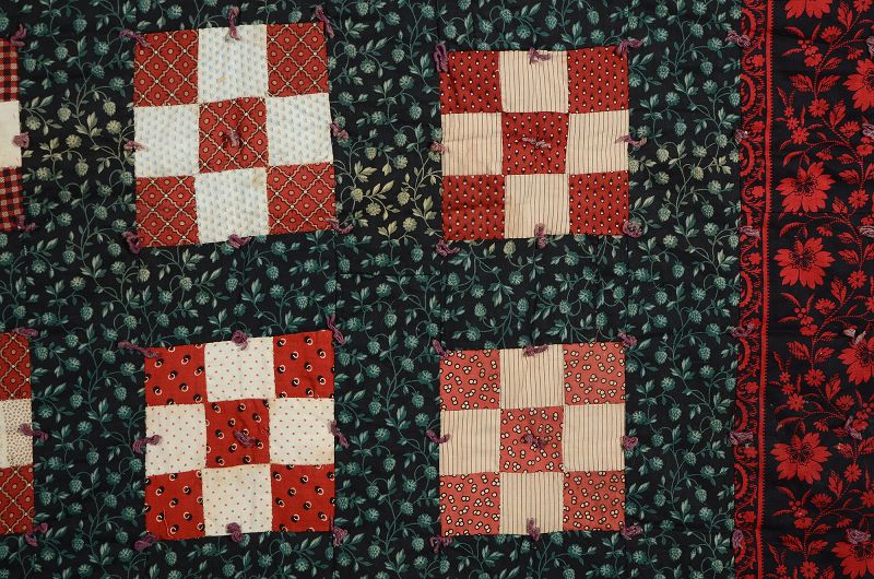 Reversible-One-Patch-and-Nine-Patch-Quilt-Circa-1880s-Maryland-1356060-5