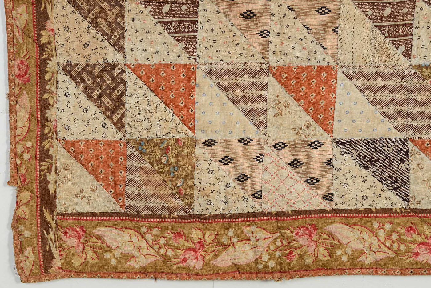 Close up showing flaw detail on antique quilt #1380833.